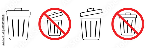 Trash bin. Vector isolated icons. Black vector trash dusbin sign icon isolated elements. of vector illustration