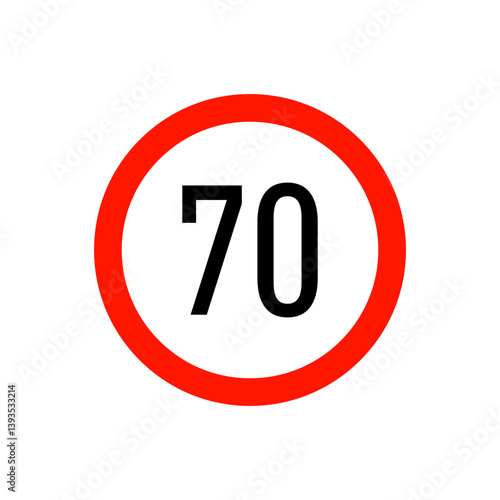 Speed limit road sign from the prohibitory group. Circle with a red border, white background and a number inside. For use in design, in traffic safety applications, for infographics, for maps. Free Download Speed limit road sign from the prohibitory group. Circle with a red border, white background and a number inside. For use in design, in traffic safety applications, for infographics, for maps. - GFXLoad