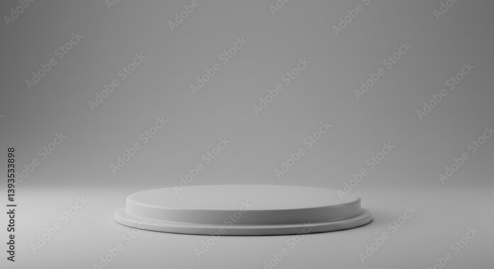 A minimalist white pedestal, a blank canvas for creativity, ready to showcase your product in a simple, elegant studio setting. A minimalist white pedestal, a blank canvas for creativity, ready to showcase your product in a simple, elegant studio setting.