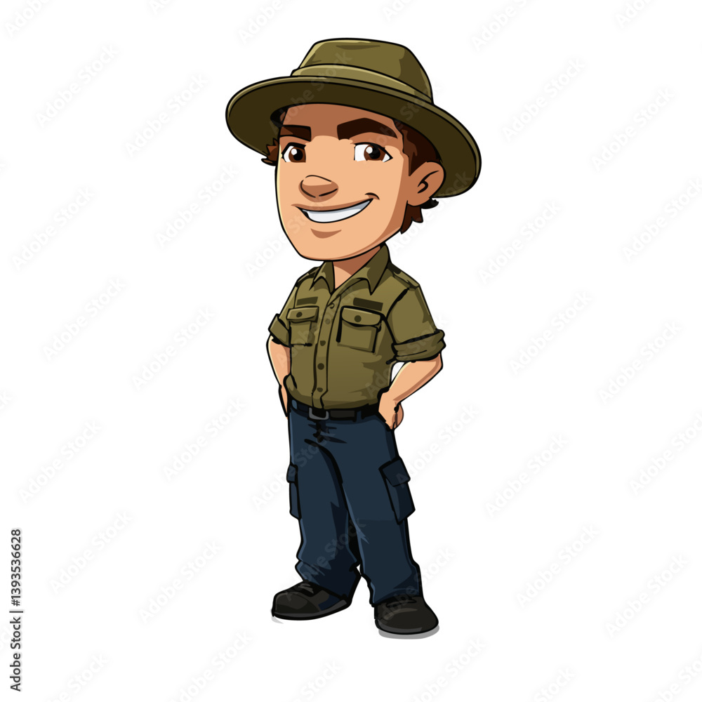 VECTOR ILLUSTRATION OF A PARK RANGER VECTOR ILLUSTRATION OF A PARK RANGER