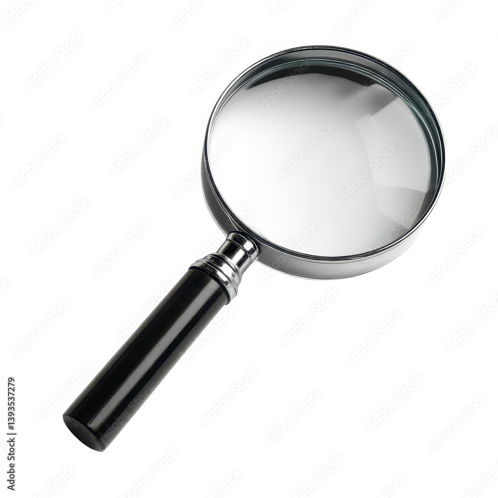 Magnifying glass with handle isolated on white background Magnifying glass with handle isolated on white background