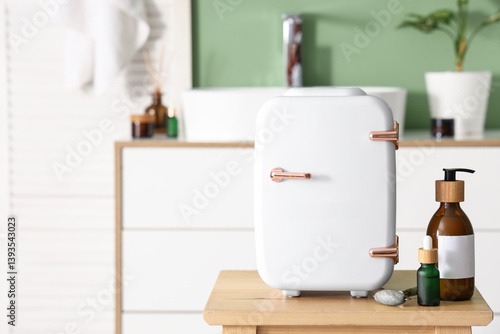 White mini skincare refrige...