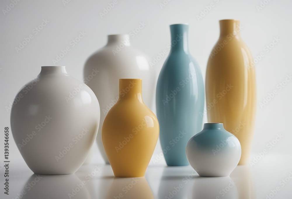 background vases different white elegant stylish colours element shape fragile minimalism decorative decoration new pottery 4 variety blue ceramic design detail style decor isolated modern empty background vases different white elegant stylish colours element shape fragile minimalism decorative decoration new pottery 4 variety blue ceramic design detail style decor isolated modern empty
