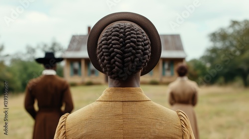 emancipation proclamation reenactment, historical reenactment in clothing at a texas courthouse commemorates emancipation proclamation, symbolizing freedom