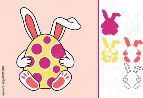Easter Bunny multilayered 3d paper craft design for crafting