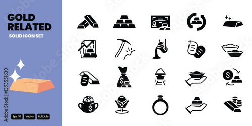 gold solid icon vector design good for web and mobile app