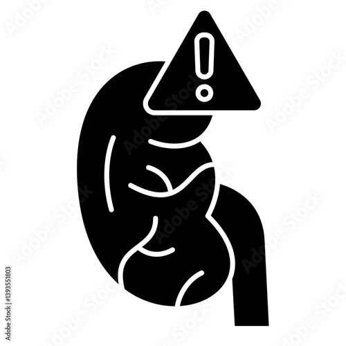 Kidney Failure solid Glyph Icon