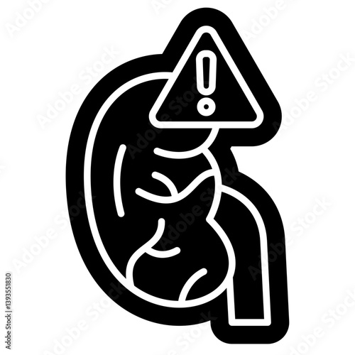 Kidney Failure solid Glyph Icon
