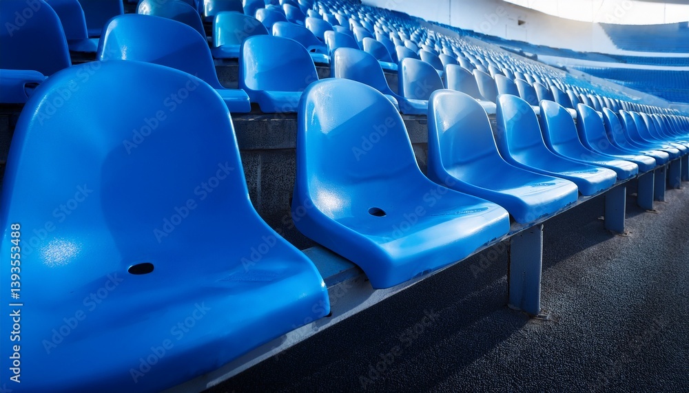Fototapeta premium blue seats in a stadium