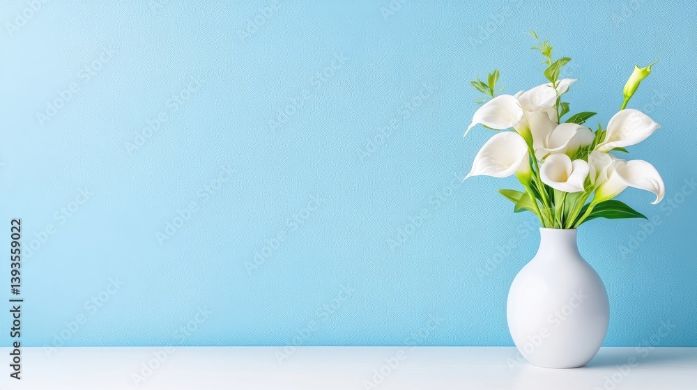 White Calla Lilies in Vase White Calla Lilies in Vase