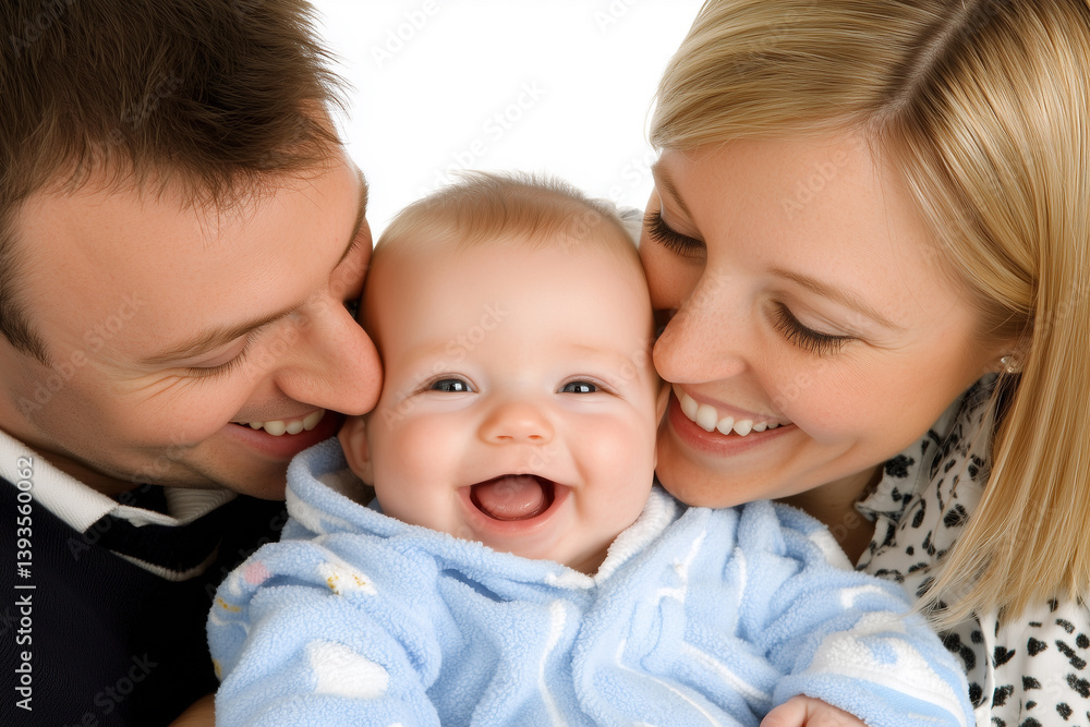 Joyful Young Family Embracing Their Beautiful Baby with Love and Happiness Joyful Young Family Embracing Their Beautiful Baby with Love and Happiness