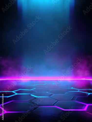 Futuristic esport background for gaming live streaming. Esport game tournament competition neon banner.