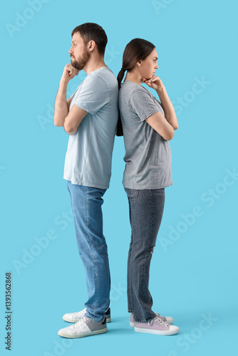 Offended young couple after...