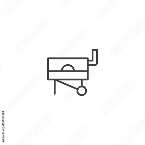 Retro camcorder icon - vintage handheld video camera design
