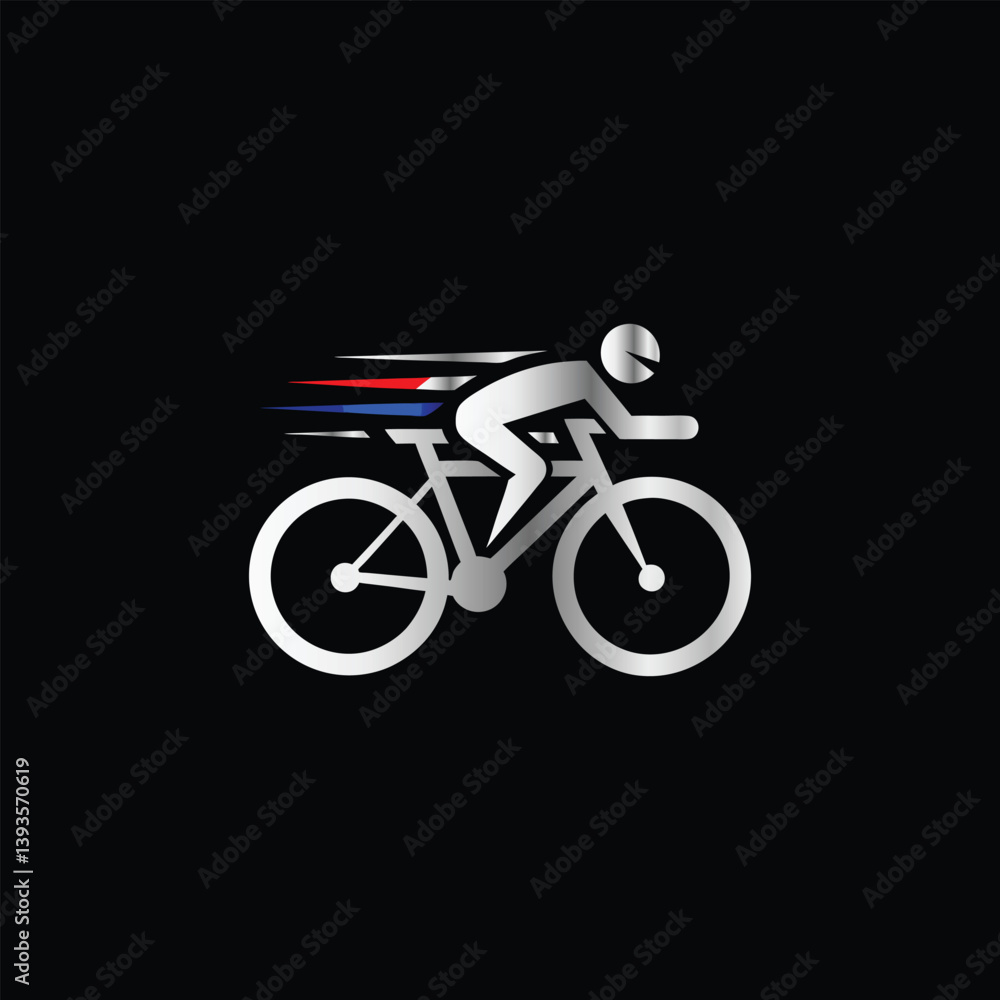 Fototapeta premium Cycling logo design vector template. Sport bike icon vector illustration.