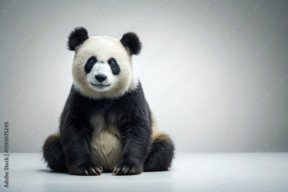 Serene Panda Silhouette Minimalist White Background Stock Photo for Calm and Peaceful Design Inspiration Serene Panda Silhouette Minimalist White Background Stock Photo for Calm and Peaceful Design Inspiration