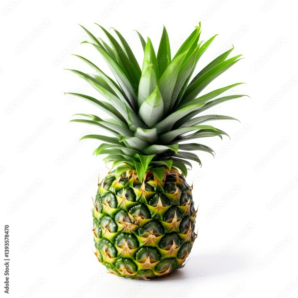 Fototapeta premium A vibrant pineapple, juicy and refreshing, perfect for summer recipes and healthy snacks. Discover the exotic taste of this tropical fruit!