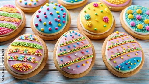 Decorated Easter Egg Cookies