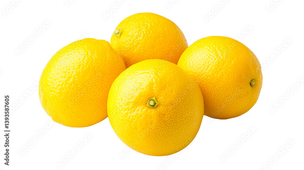Four Citrus fruits displayed, cut out transparent Four Citrus fruits displayed, cut out transparent