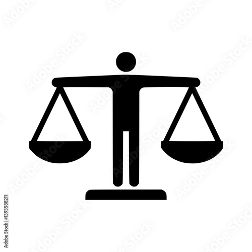 Balance Scales Icon - Justice Symbol