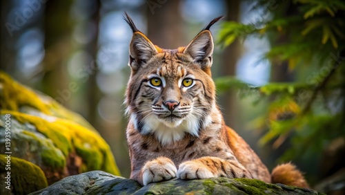 Eurasian Lynx in Forest Habitat