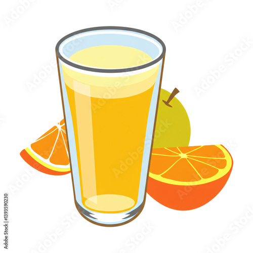 Fresh Citrus Juice Illustration