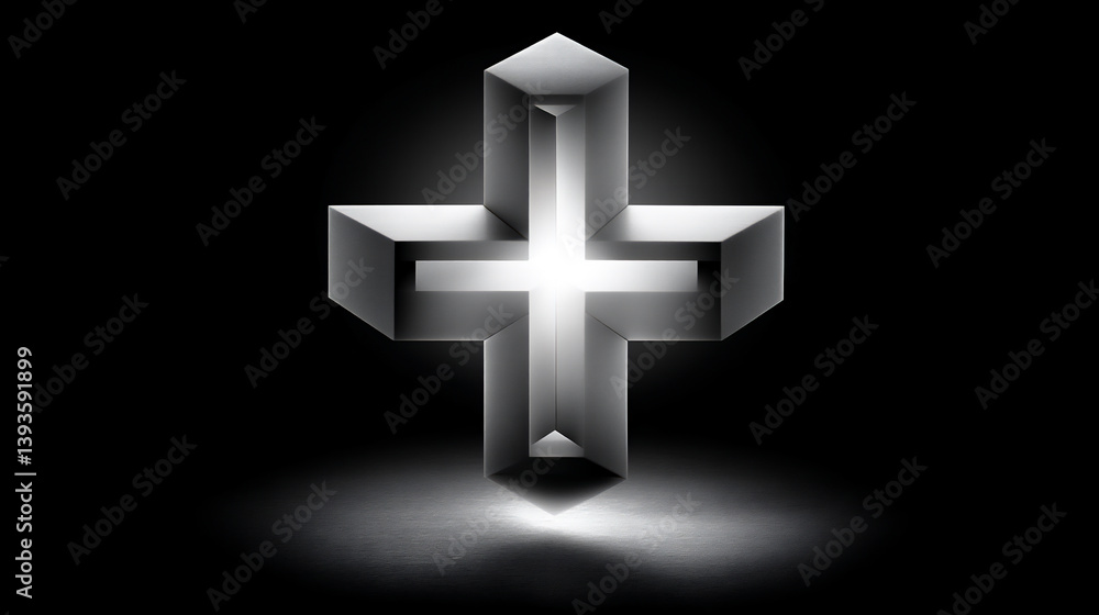 Obraz premium name: negative space cross,