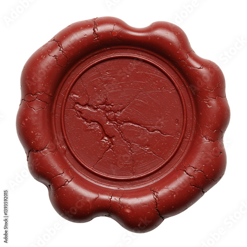 red wax seal, empty red wax seal
