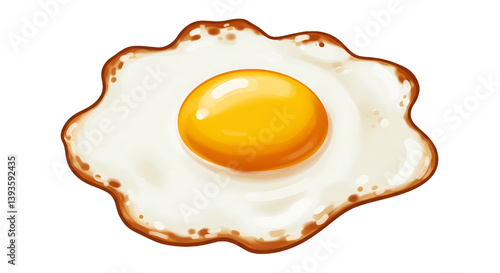 fried egg vector illustration isolated on white background 