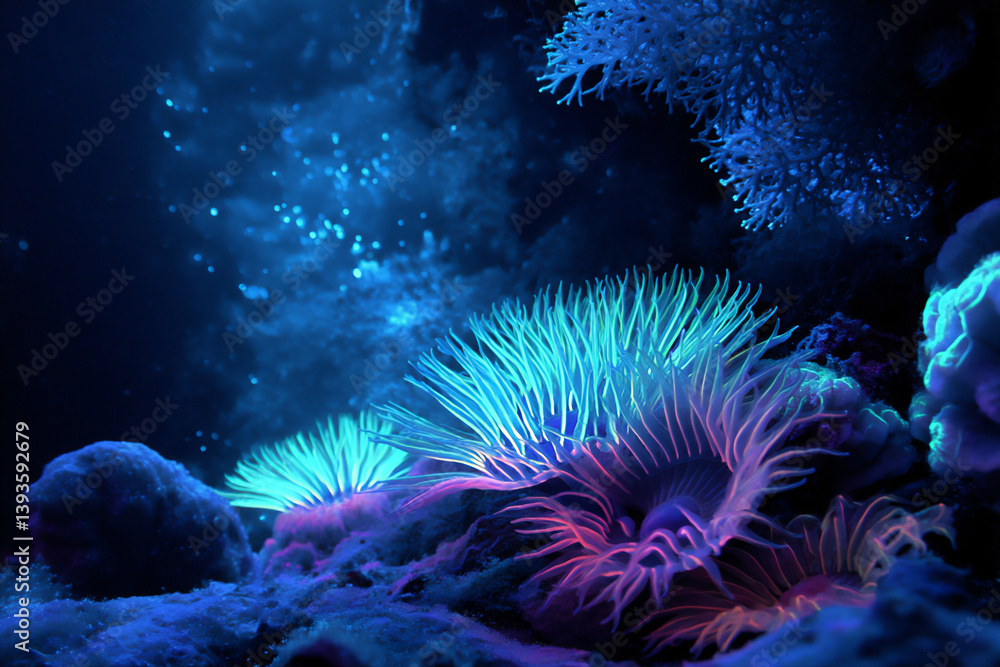 Obraz premium name: neon ocean bioluminescence