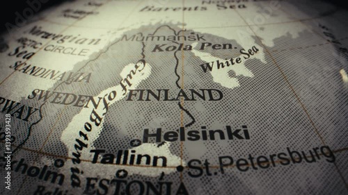 Retro globe - Finland