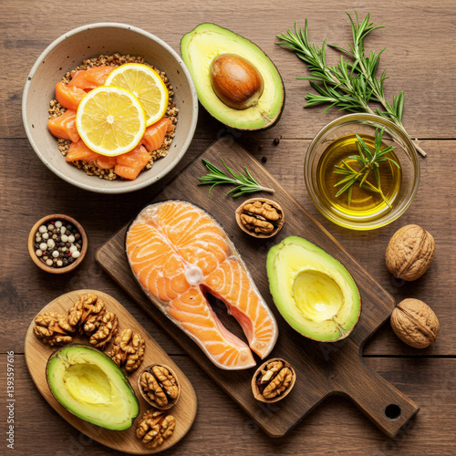 Wallpaper Mural Food with high content of healthy fats Torontodigital.ca