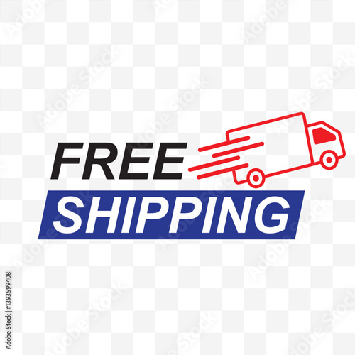 Vector illustration free shipping editable