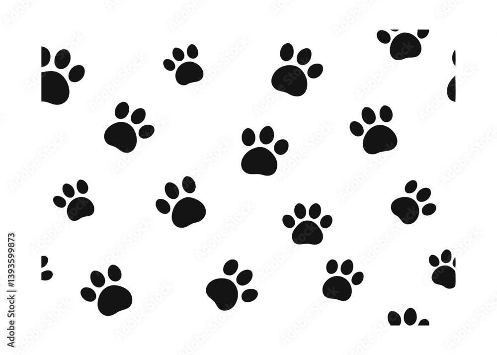 Fototapeta premium animal tracks seamless vector design