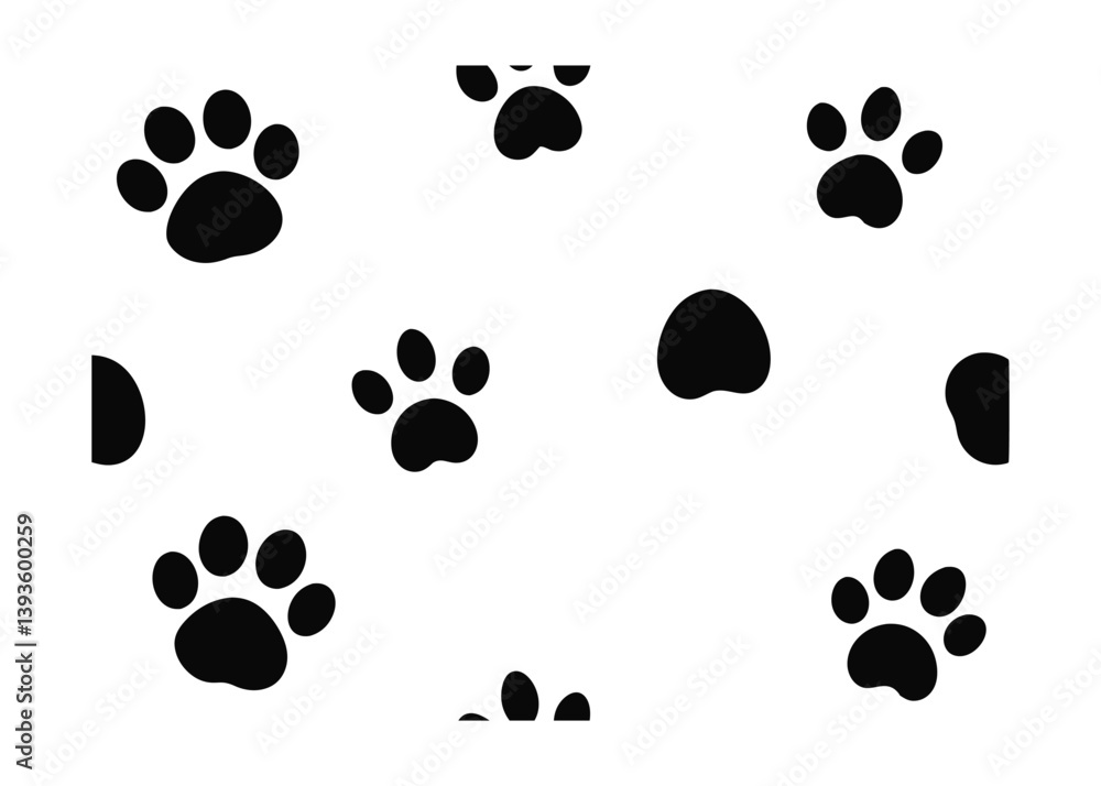 Fototapeta premium animal track seamless print background