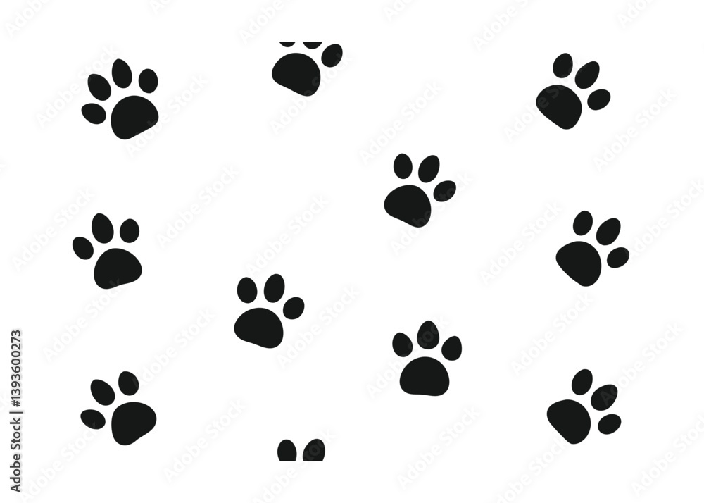 Fototapeta premium cute seamless animal trail vector