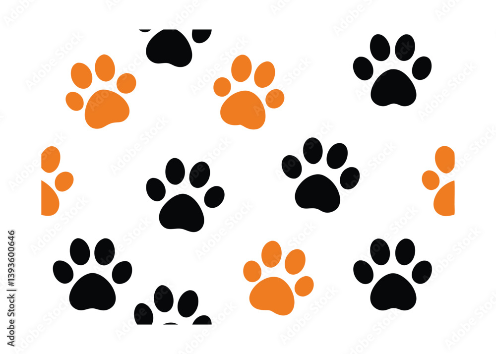 Fototapeta premium animal track seamless texture pattern