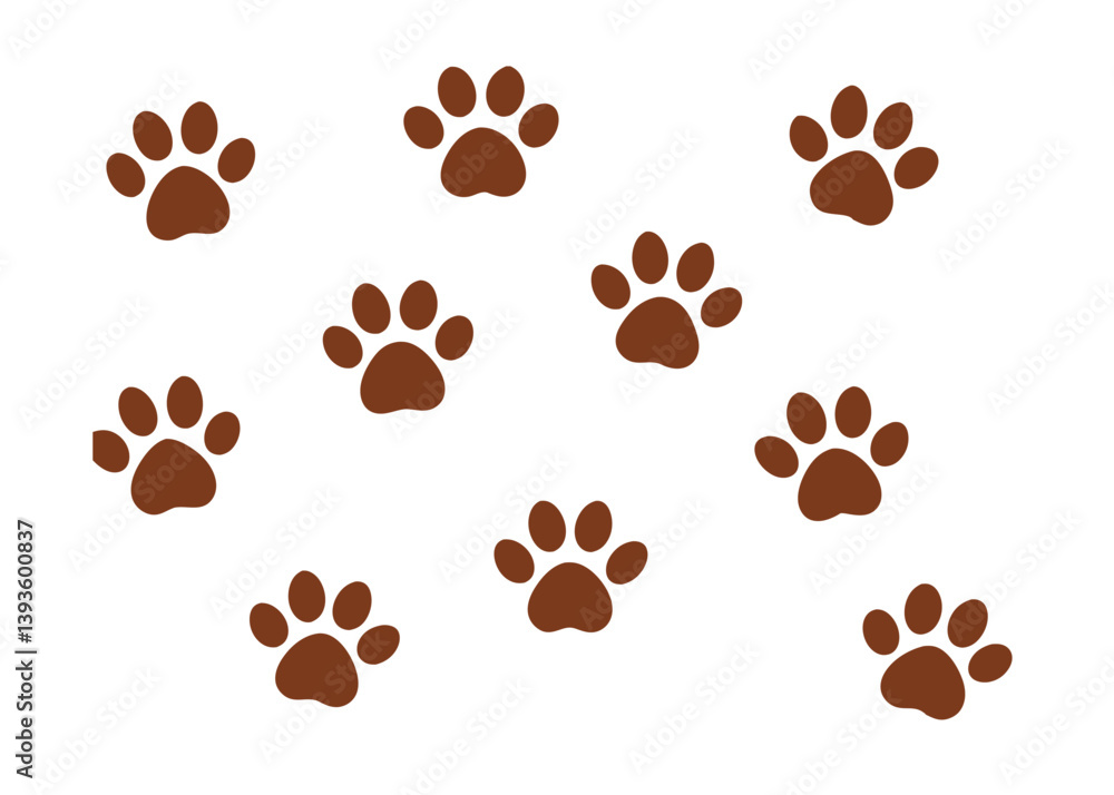 Obraz premium animal track minimalist repeat pattern