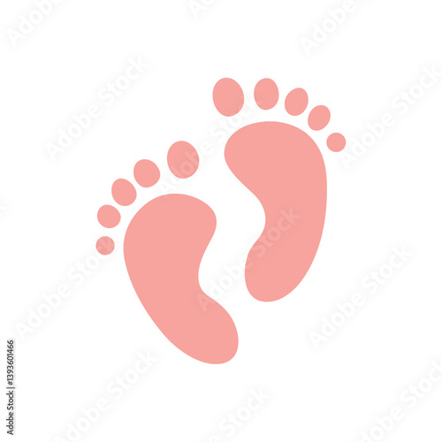 baby footprints white background