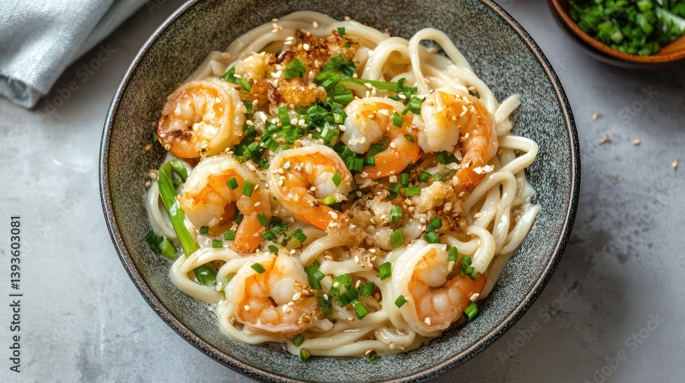 Shrimp pasta dish image Shrimp pasta dish image