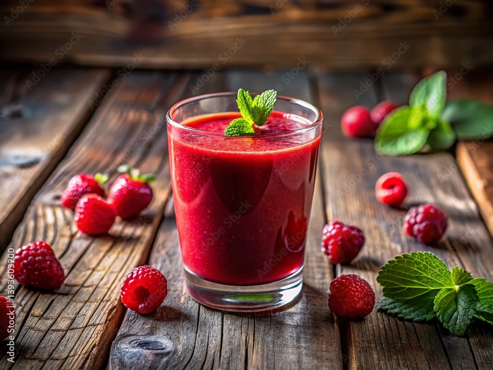Vibrant Red Fruit Smoothie in a Glass A Refreshing LowLight Delight for a Summer Day Vibrant Red Fruit Smoothie in a Glass A Refreshing LowLight Delight for a Summer Day