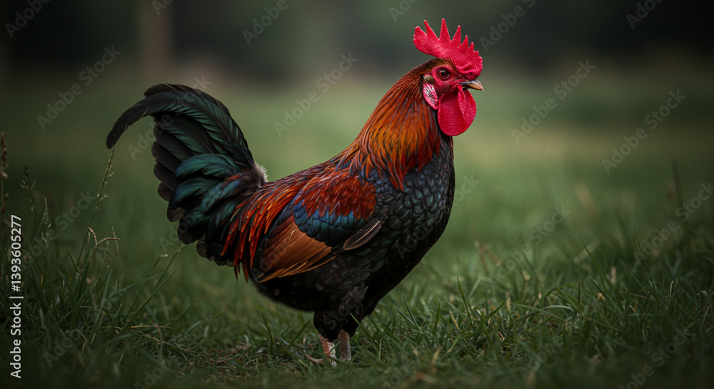 Fototapeta premium Closeup of a rooster