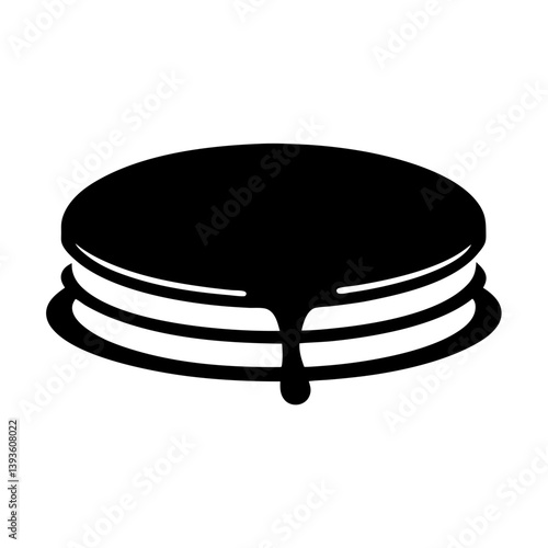 Delicious Stack of Pancakes with Dripping Syrup A Sweet Breakfast Treat