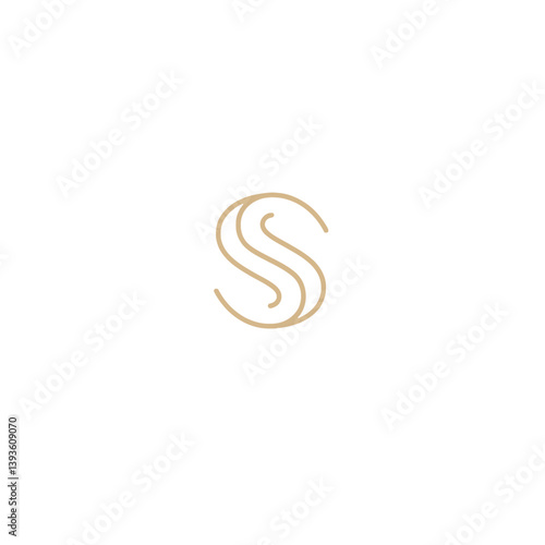 Elegant Gold SS Monogram Logo