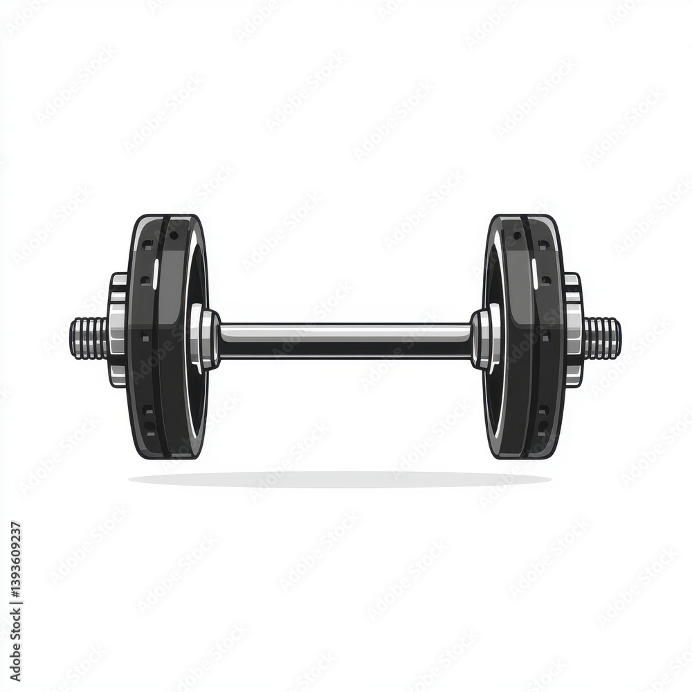 Gray Pixel Art Dumbbell Icon on White Background Gray Pixel Art Dumbbell Icon on White Background