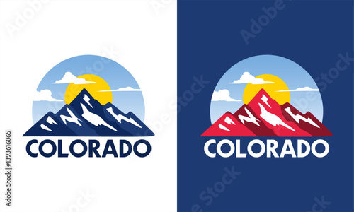 Colorado state with a blue background