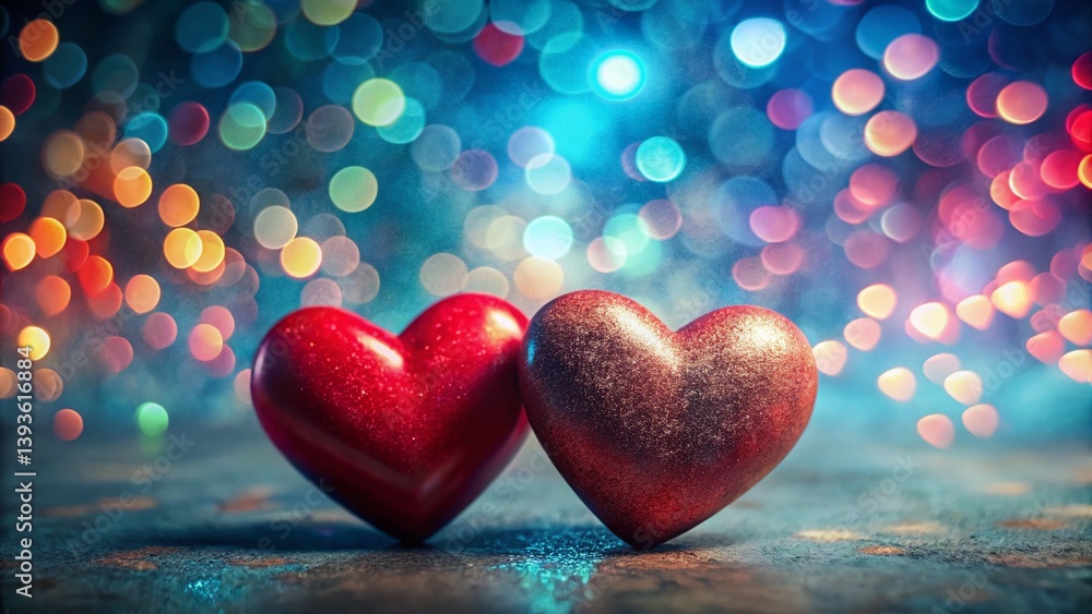 Fototapeta premium A Romantic Valentines Day Abstract Background Featuring Intertwined Hearts A Festive Celebration of Love and Connection