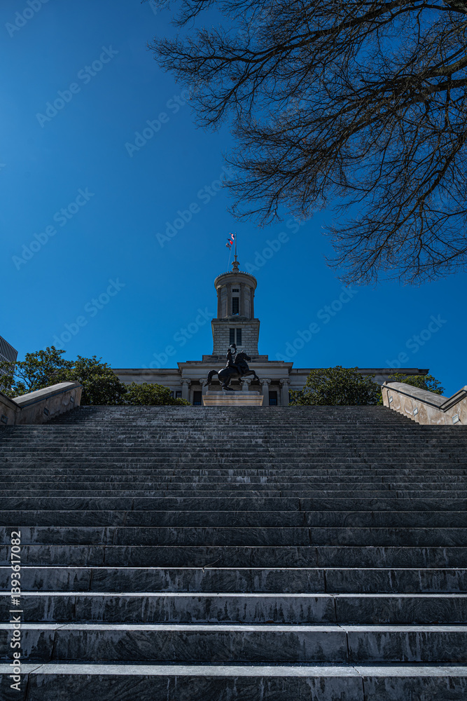 Stairs to the State Capitol in Tennessee