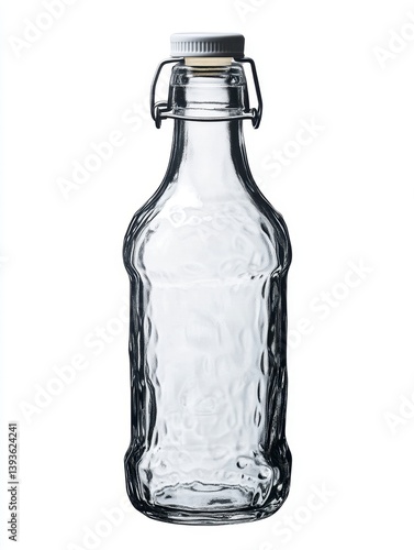 Wallpaper Mural Clear Glass Swing Top Bottle on White Background Torontodigital.ca