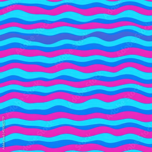 Discover stunning pixel art featuring vibrant blue and pink waves, perfect for knitting and embroidery backgrounds.